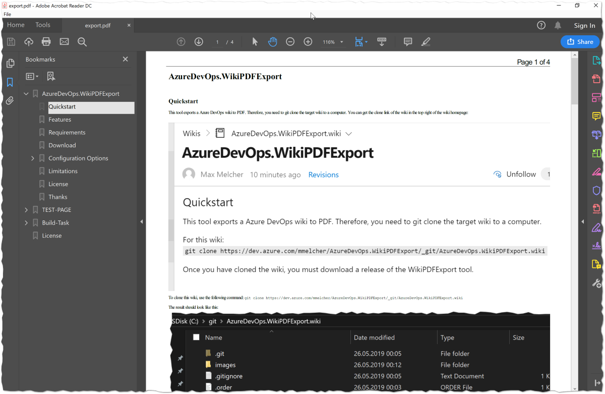 Azure devops markdown tools