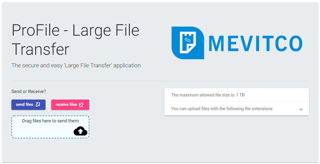 Launching Mevitco ProFile - serverless large file exchange on Azure